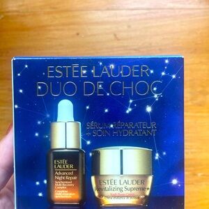 Estée Lauder repair serum and moisturizer minis set